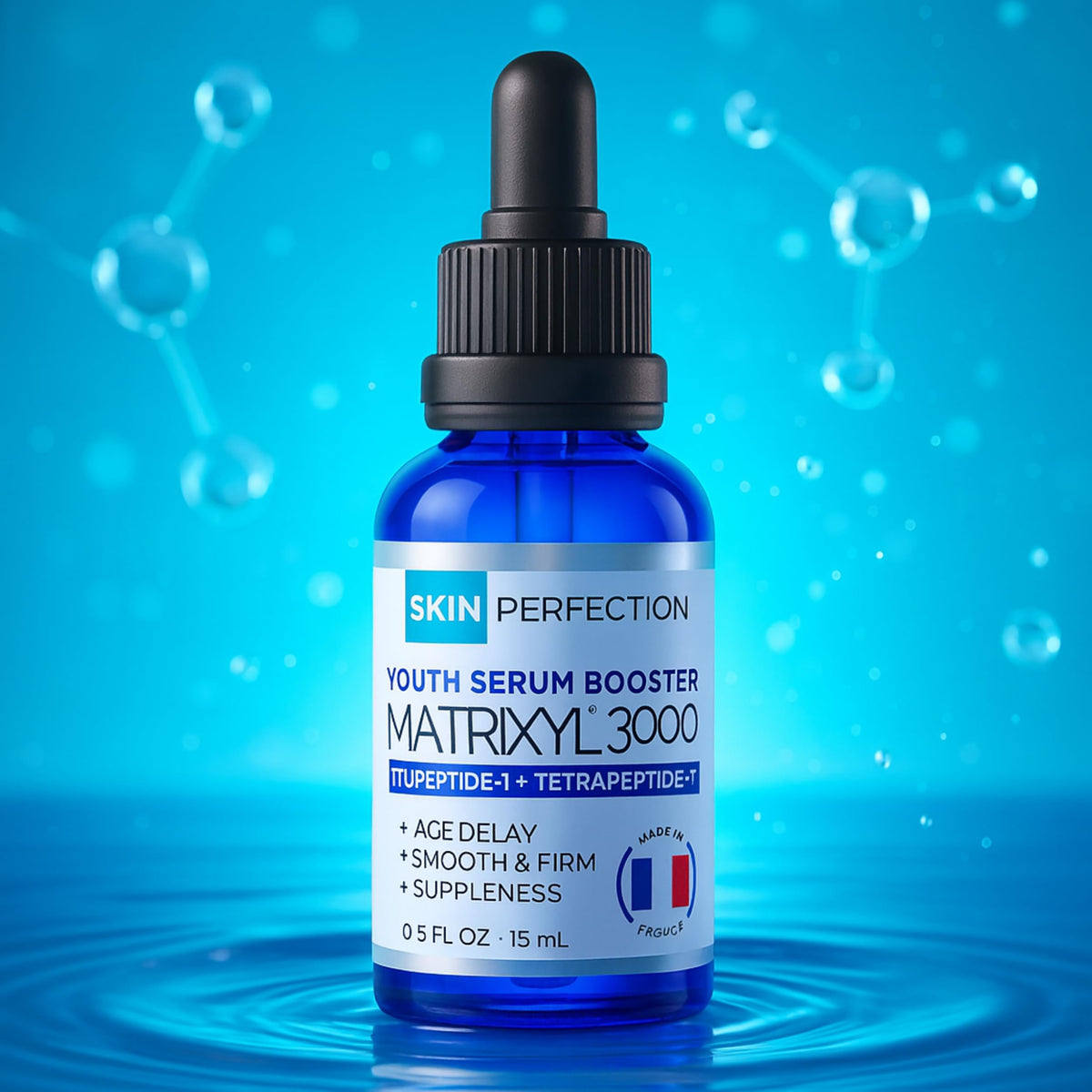 Skin Perfection Matrixyl 3000 serum mixed with hyaluronic acid for hydration boost
