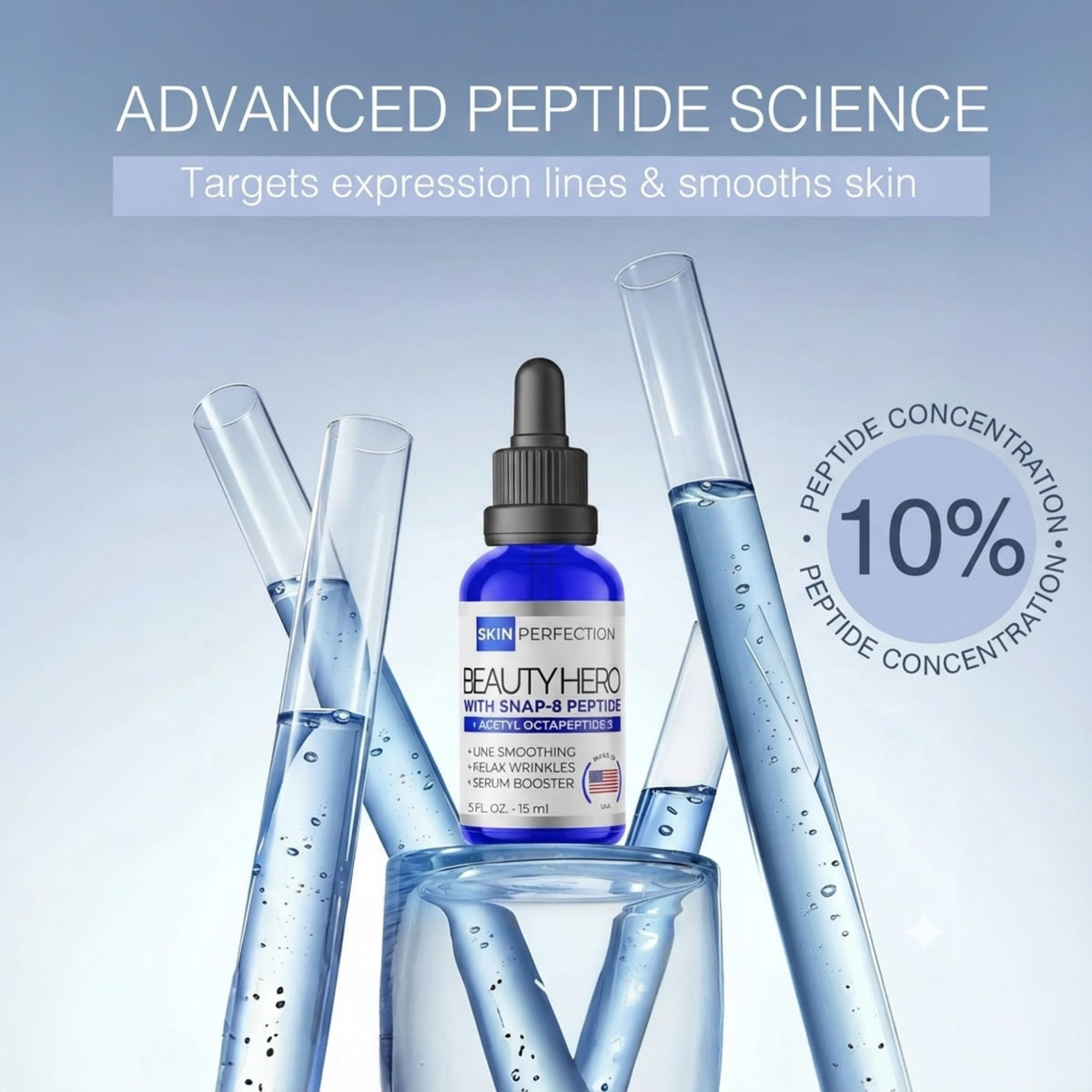Skin Perfection Snap 8 being mixed into a base illustrates easy DIY integration.