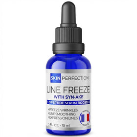 Skin Perfection Syn-AKE Serum Booster bottle close-up for wrinkle smoothing