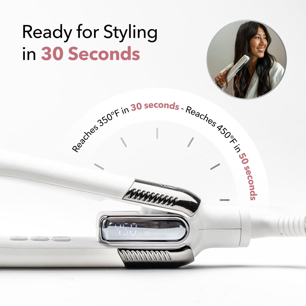 SRILabs StyleQ flat iron styled to create straight, waves or curls