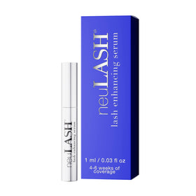 Skin Research Laboratories neuLASH serum bottle close-up showing hydrating formula for lashes.