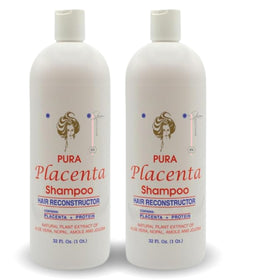 Skin Revolution Cabellina Pura Placenta Reconstructor bottle highlights nourishing formula for damaged hair.