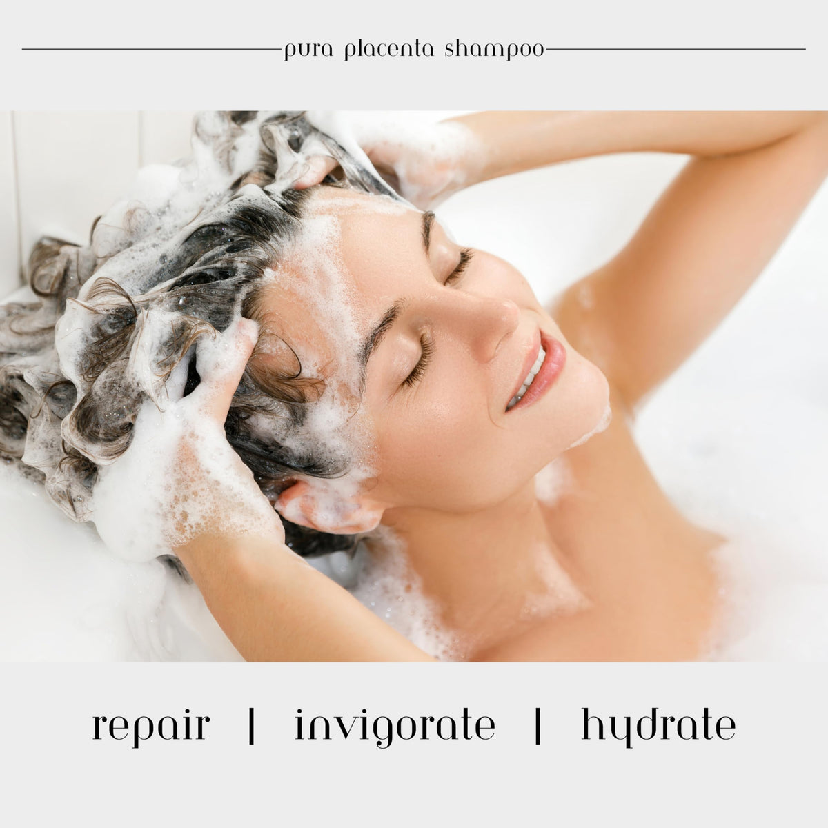 Skin Revolution Cabellina Pura Placenta Reconstructor foam provides gentle cleansing.