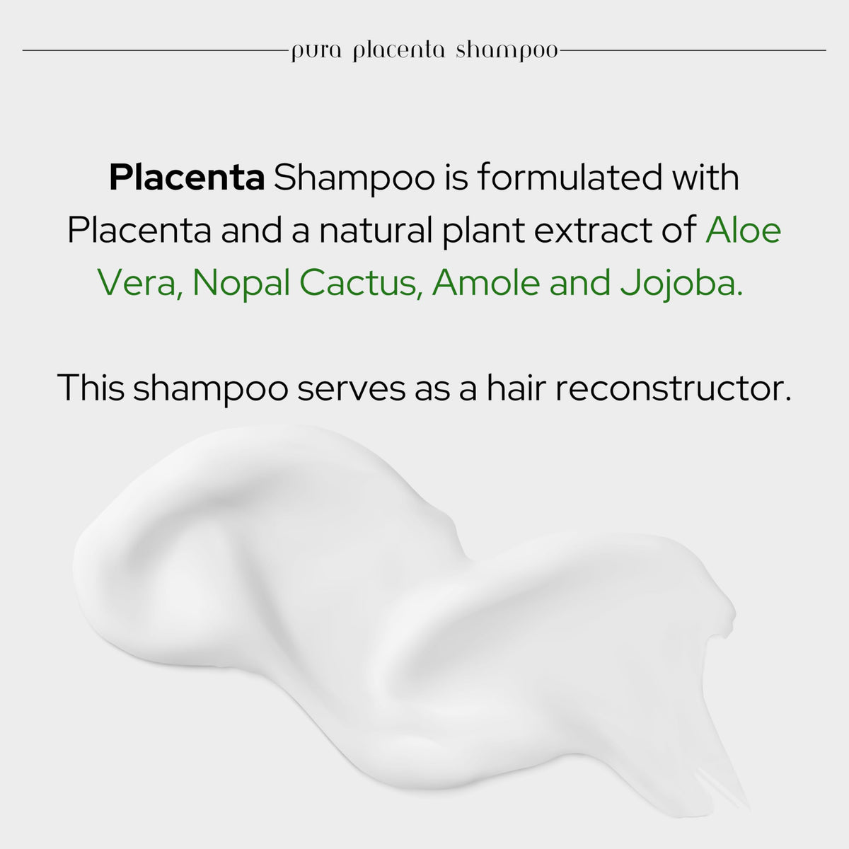 Skin Revolution Placenta Reconstructor ingredients bowl highlights Aloe Vera for hydration.