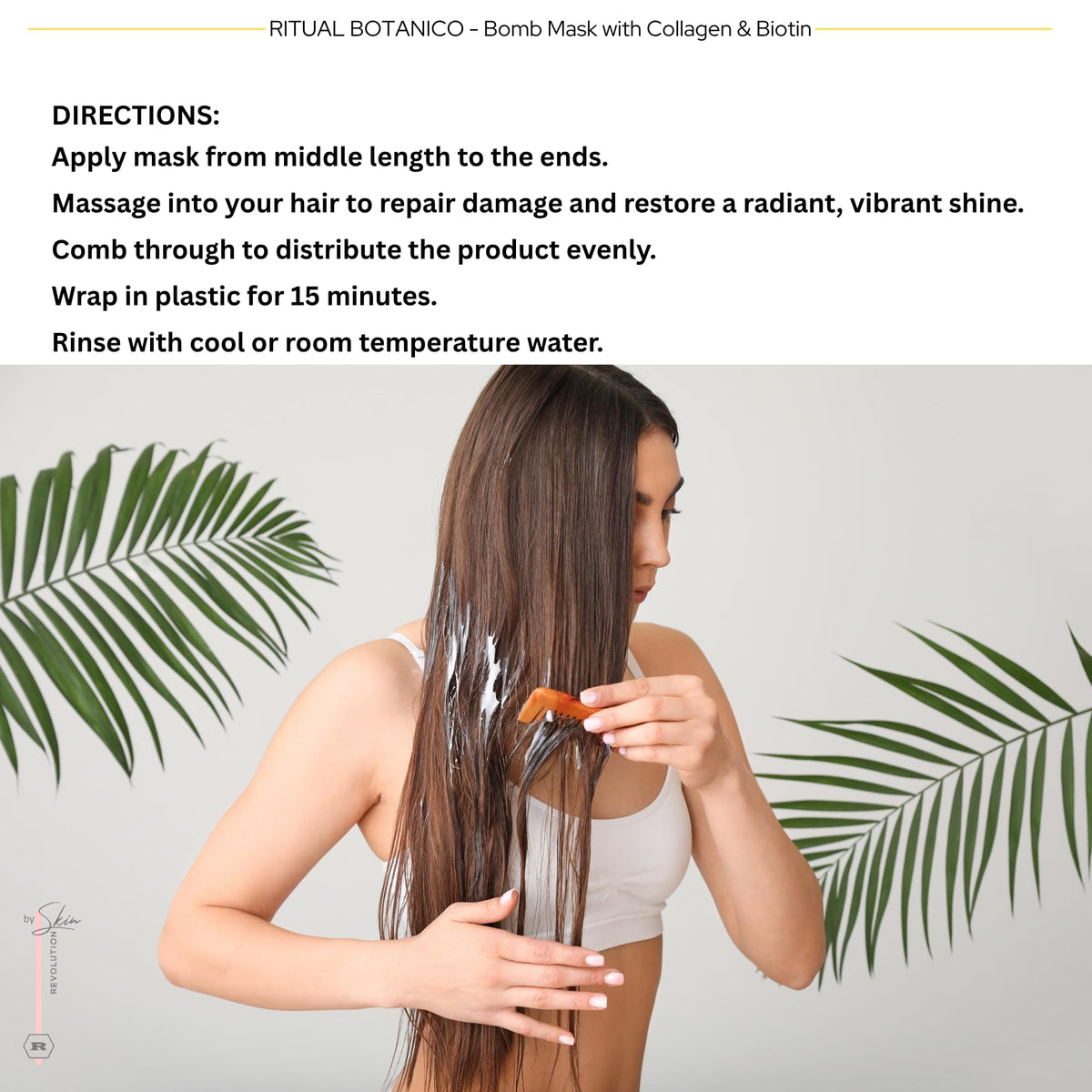 Skin Revolution Ritual Botánico aftercare shampoo bottle for extended results