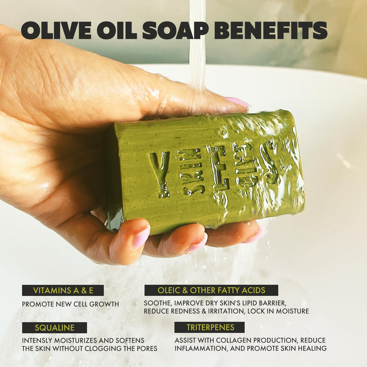 Skin Said Yes olive oil bar soap Greek-made quality for gentle skin care.