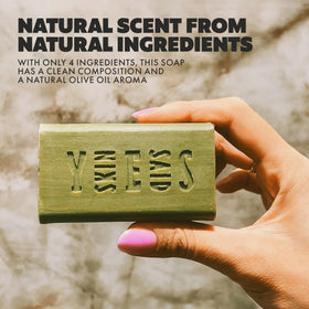 Skin Said Yes olive oil bar soap luxury size lasts longer.