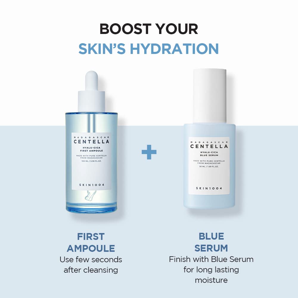 SKIN1004 Hyalu-CICA First Ampoule label closeup highlighting soothing formula