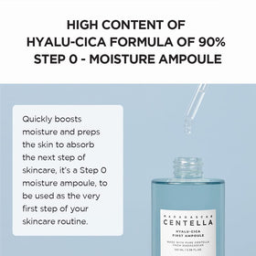 SKIN1004 Hyalu-CICA First Ampoule routine setup image showing prep step