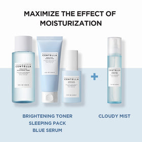 SKIN1004 Madagascar Centella Cloudy Mist displayed on bathroom shelf for daily use