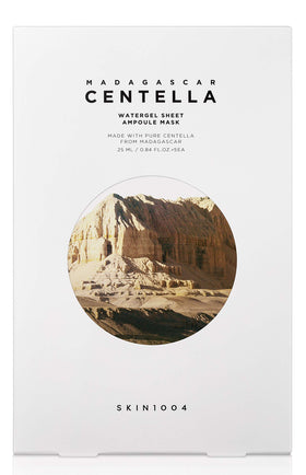 SKIN1004 Madagascar Centella Watergel Mask box, ready for a soothing skincare routine.