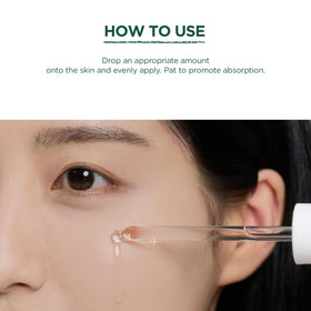 Application of SKIN1004 Tea-Trica Relief Ampoule on clean skin for absorption
