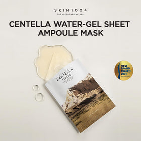 SKIN1004 Watergel sheet mask during application; cooling sensation on skin.