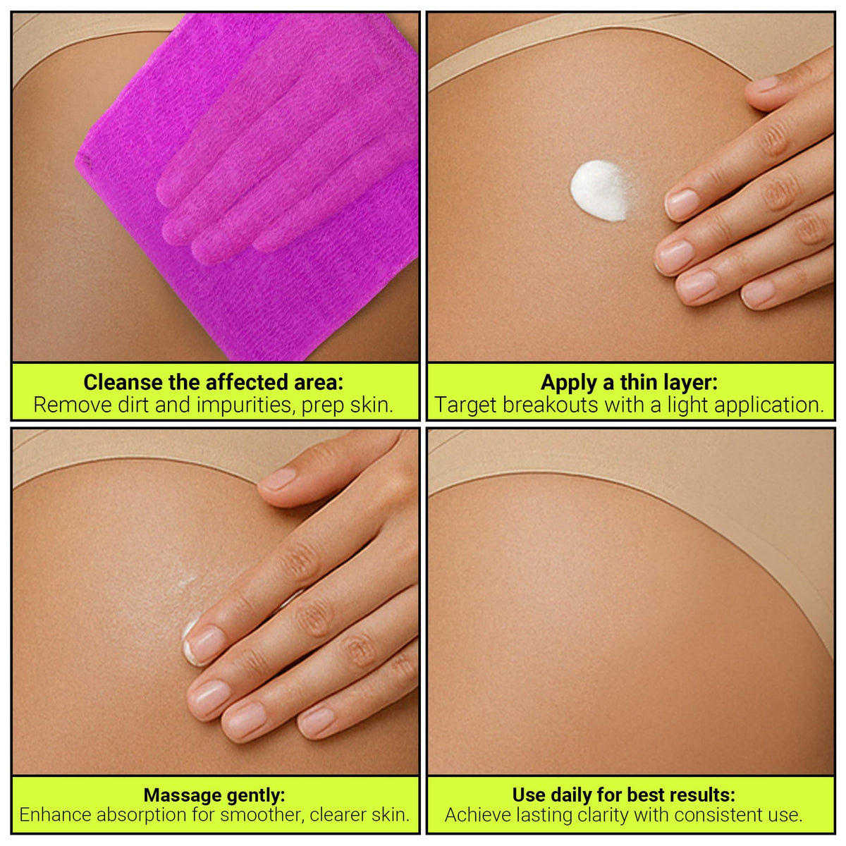 Packaging highlight of SKINBOSS AHAs and calendula body lotion