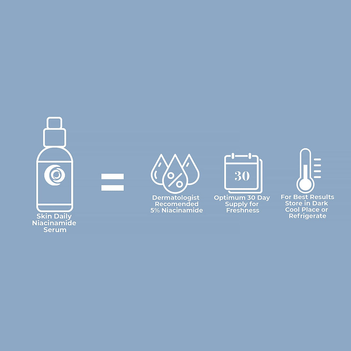 SkinDaily Niacinamide Serum amber bottle storage to preserve freshness.