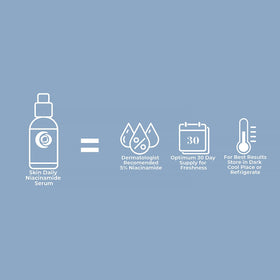 SkinDaily Niacinamide Serum amber bottle storage to preserve freshness.