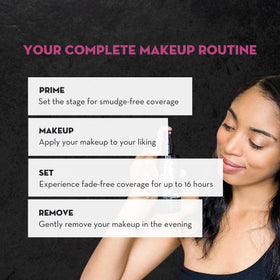 Skindinavia humidity-friendly setting spray preserves shine-free skin in heat.