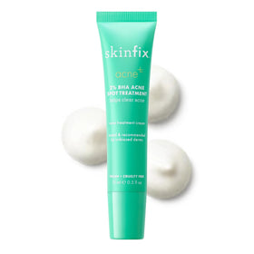 Skinfix 2% BHA spot treatment bottle targets blemishes for clearer skin.