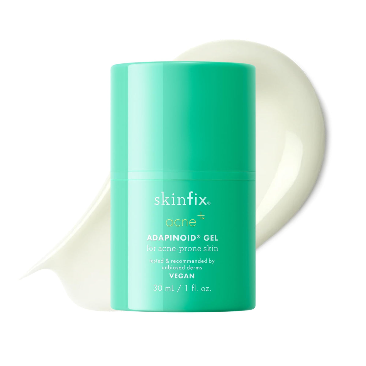 Skinfix Adapinoid Gel bottle, fragrance-free retinoid serum for acne-prone skin.