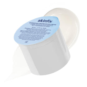 Skinfix Barrier Balancing Water Cream bottle shows quick-absorbing hydration for combo skin