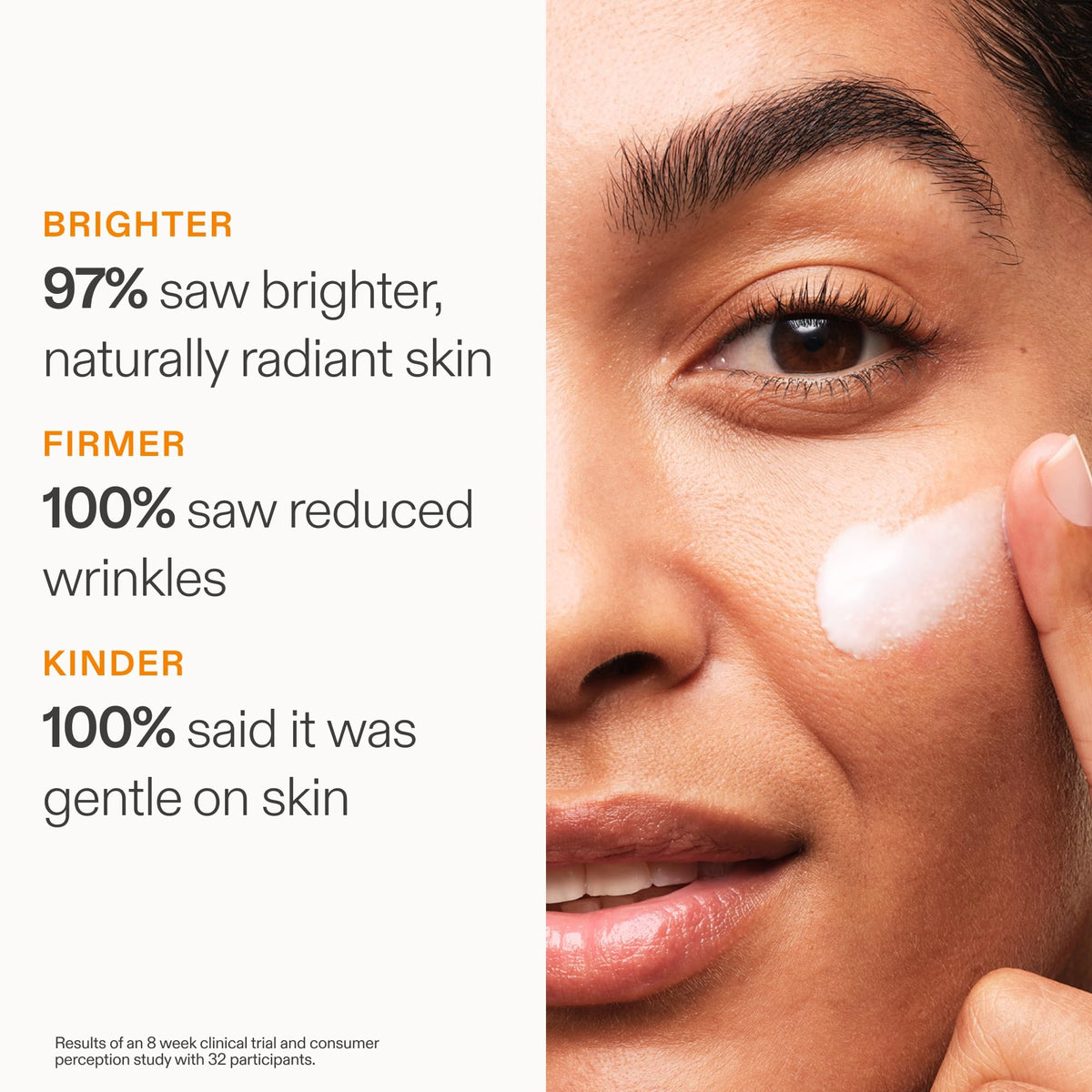 Skinfix Brighten and Firm Serum dispense pump demonstrates controlled dosing for consistent results.