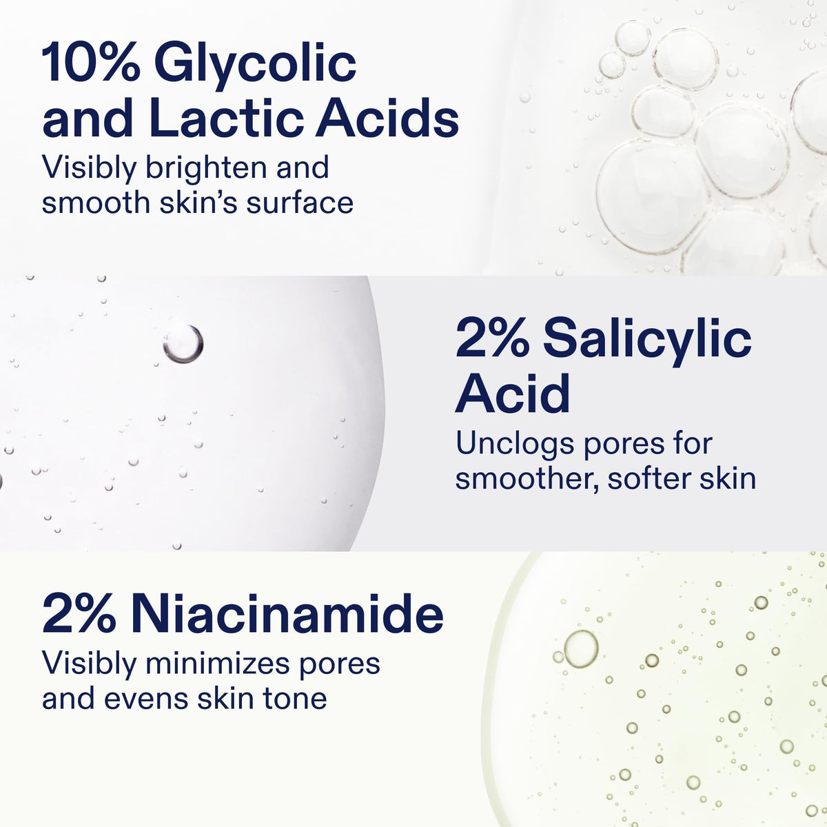Skinfix exfoliating pads application on skin demonstrates use on clean skin.