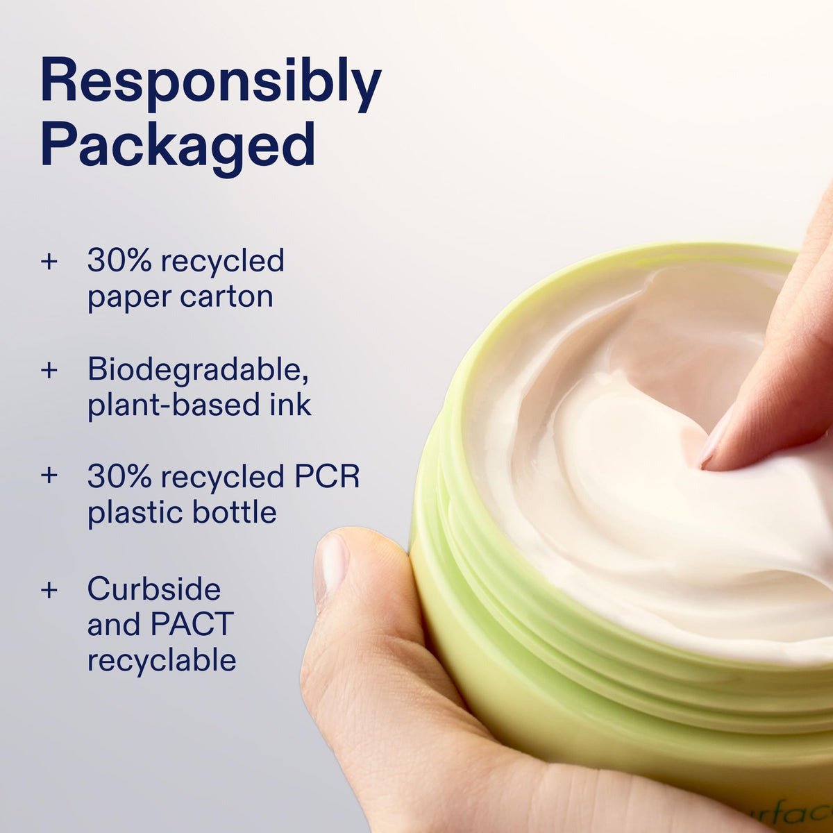 Skinfix plant oil glow details illustrate barrier-supporting, vibrant skin appearance