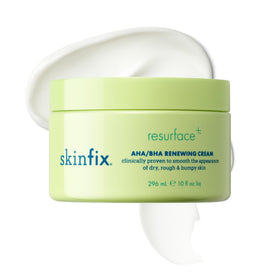 Skinfix resurface body cream jar demonstrates smooth skin support and radiant glow
