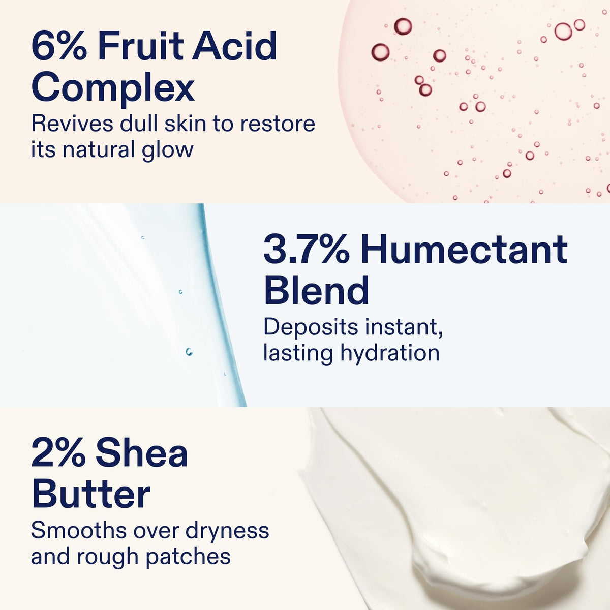 Skinfix shea butter softness on skin surface suggests smoothing and comfort