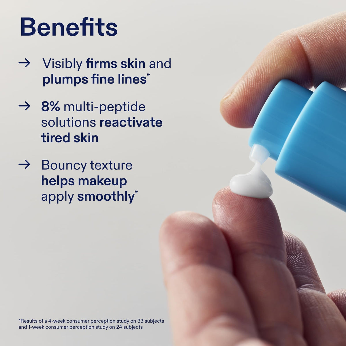 Skinfix refill action shows rapid absorption and smooth initial feel
