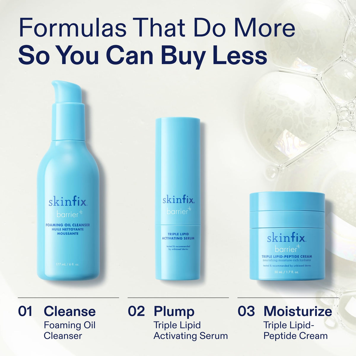 Skinfix product label communicates fragrance free vegan and cruelty free attributes