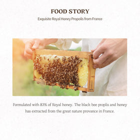 SKINFOOD 1957 Black Bee Propolis 50% bottle image signals potent barrier support