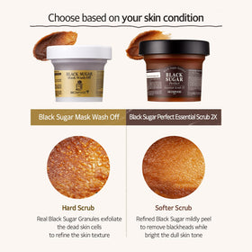 Ingredients panel of SKINFOOD 1957 Black Sugar Scrub highlights minerals