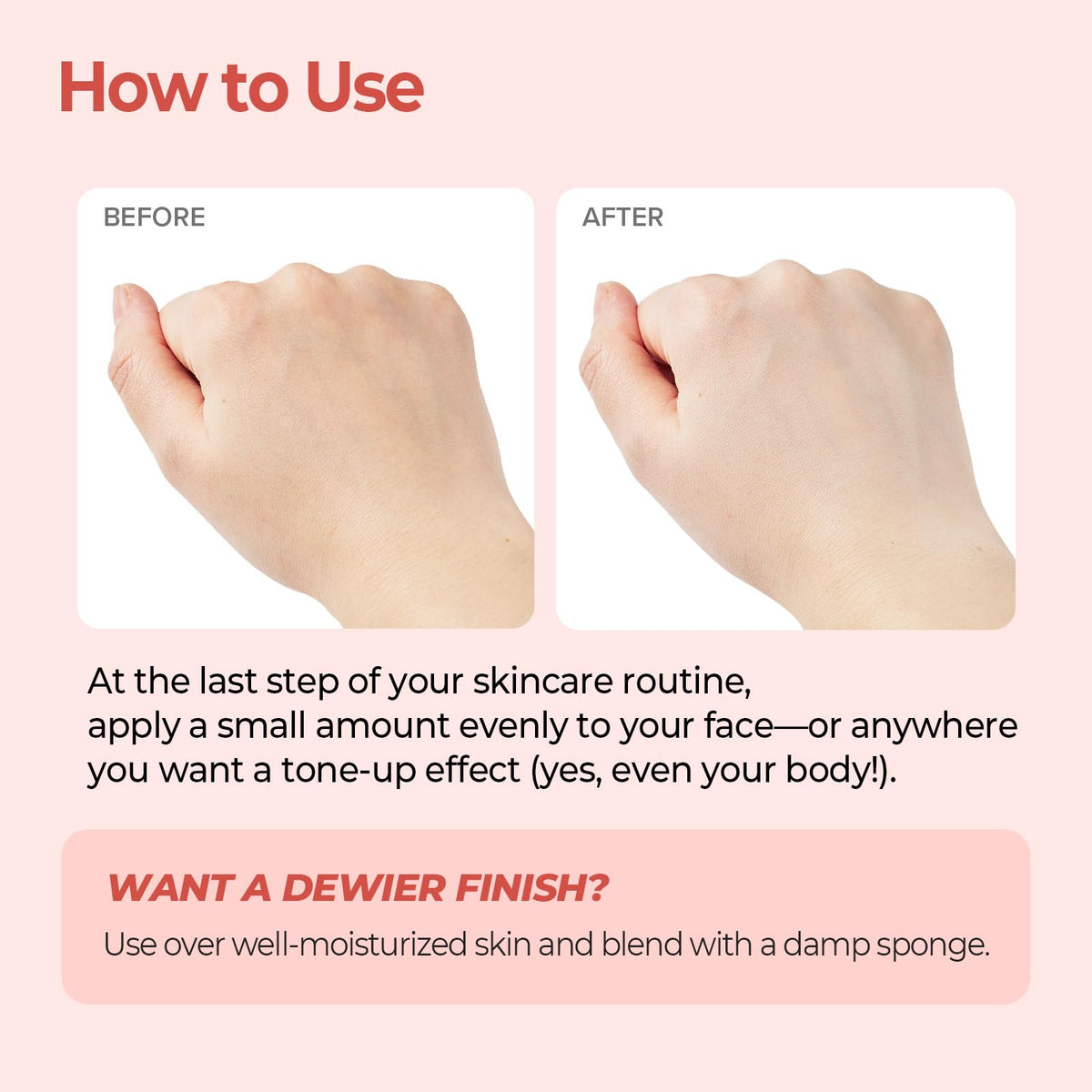 SKINFOOD Peach Cotton Tone Up Cream texture close-up shows lightweight, air-light blend.