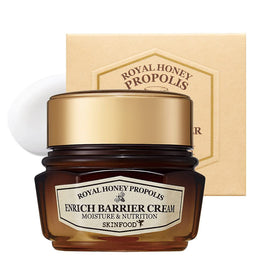 SKINFOOD 1957 Royal Honey Propolis Enrich Cream jar close-up highlighting rich nourishment for daily barrier care