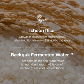 SKINFOOD 1957 Rice Serum bottle promotes softness and skin vitality.