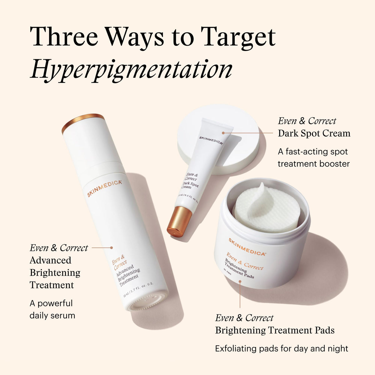 Application moment with SkinMedica Even & Correct cream as part of routine.