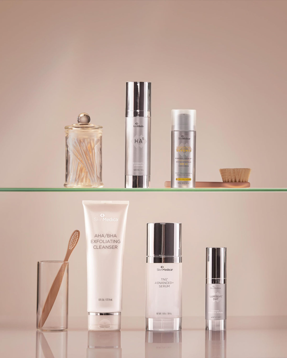 SkinMedica HA5 lip system applying formula to lips for hydration and shine.