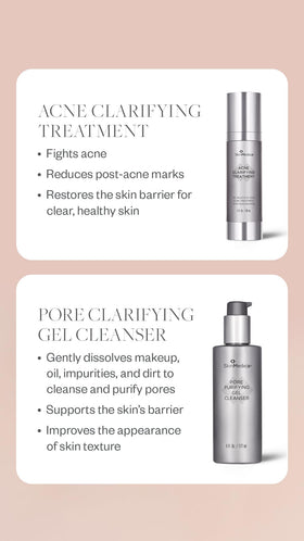 SkinMedica Pore Purifying Gel Cleanser on a bathroom counter conveys a fresh skincare routine