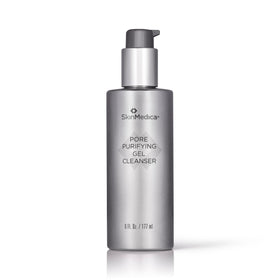 SkinMedica Pore Purifying Gel Cleanser ingredients closeup highlighting antioxidants and soothing botanicals