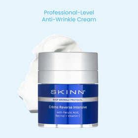 SKINN Crème Reverse packaging-details show 1.7oz container for long-lasting use.