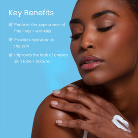 SKINN Crème Reverse texture-closeup reveals creamy texture for wrinkle smoothing.