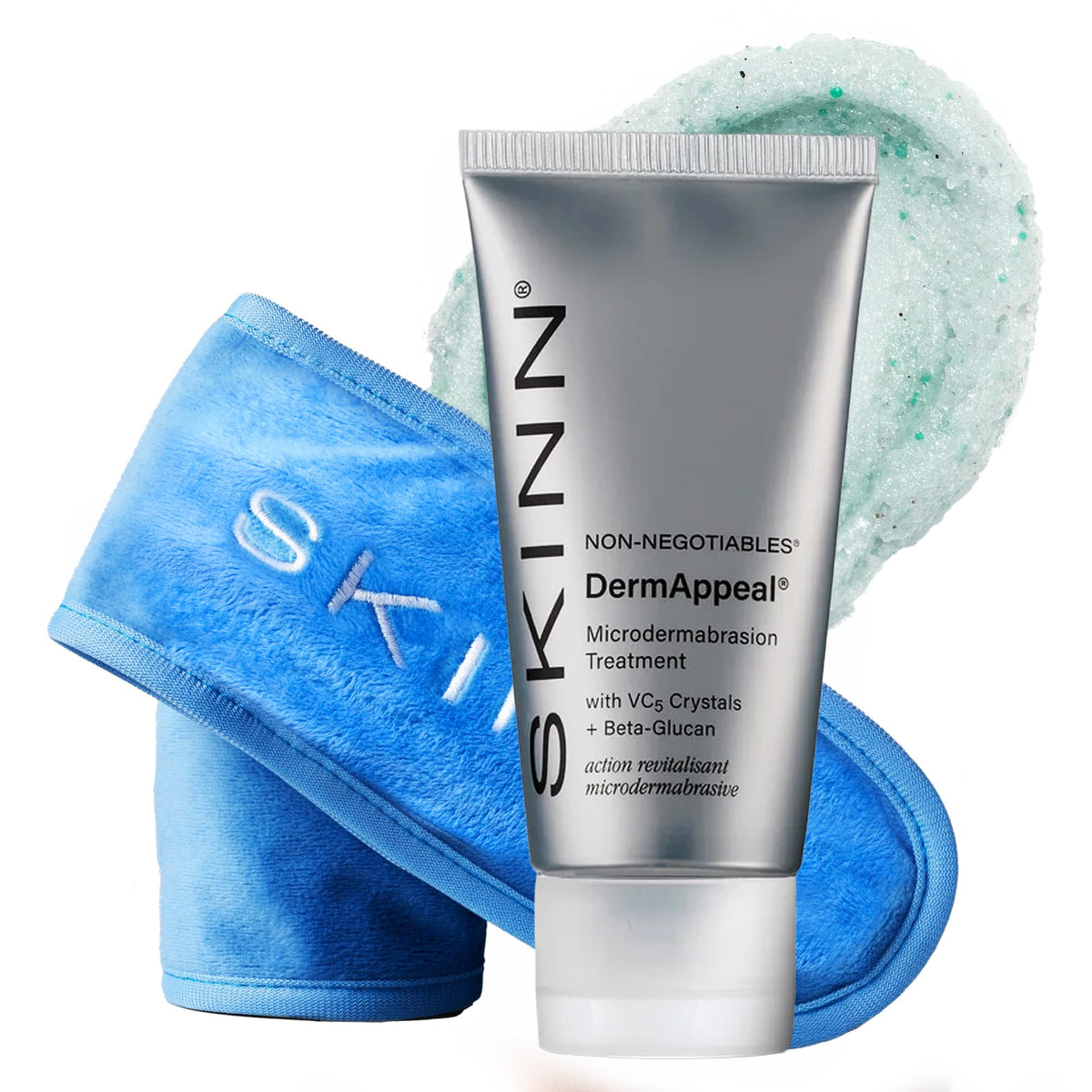 SKINN DermAppeal microdermabrasion crystals polish dull skin for a smoother, brighter complexion.