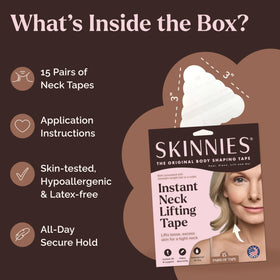 Skinnies neck tape for events or daily self-care