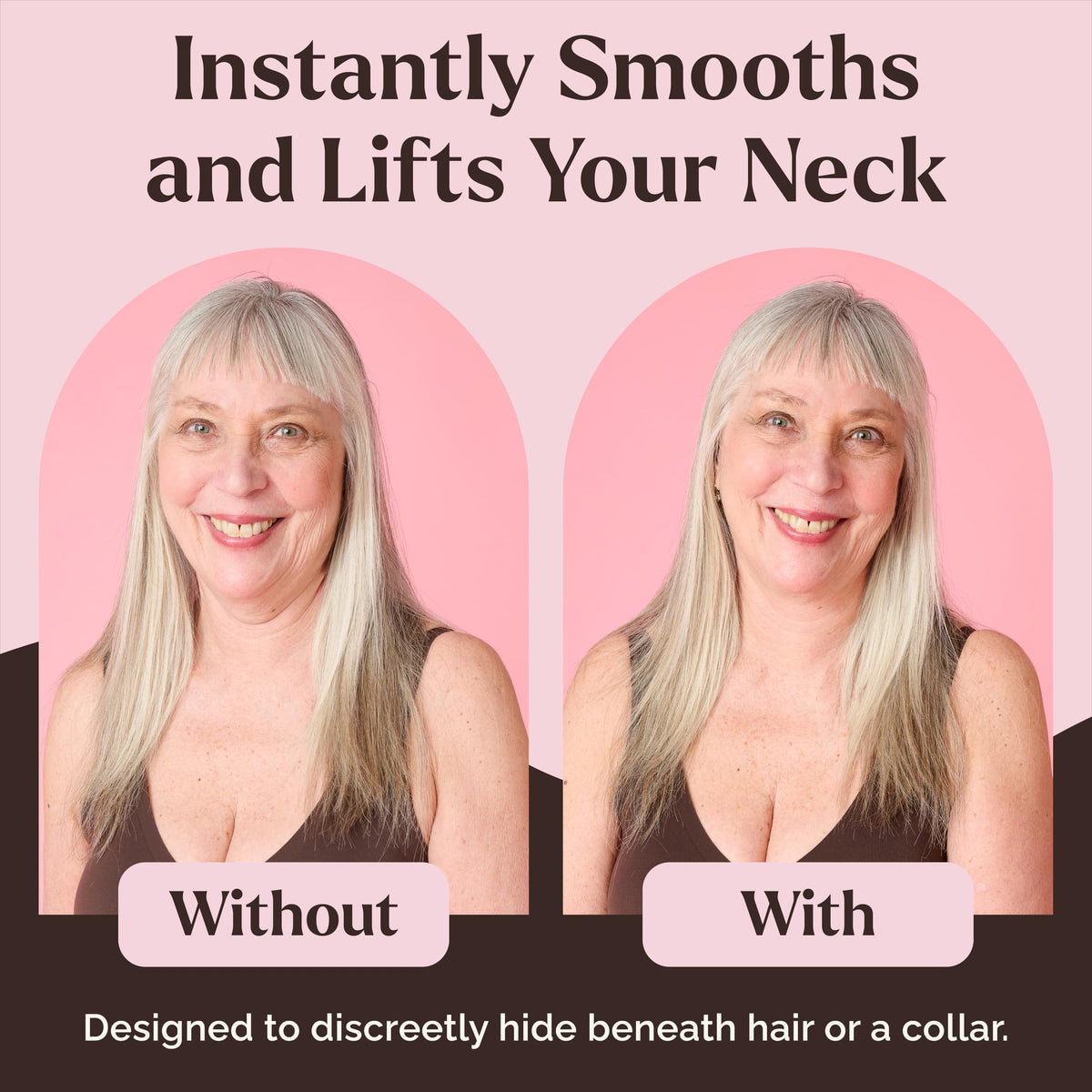 Skinnies neck tape invisible under hair for discreet wear
