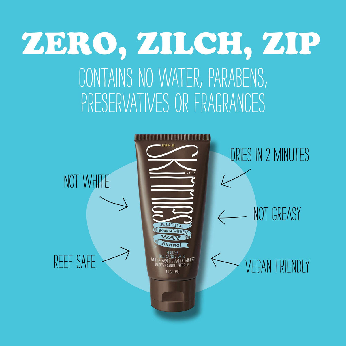Skinnies Sungel apricot gel rub-in turns clear for instant coverage