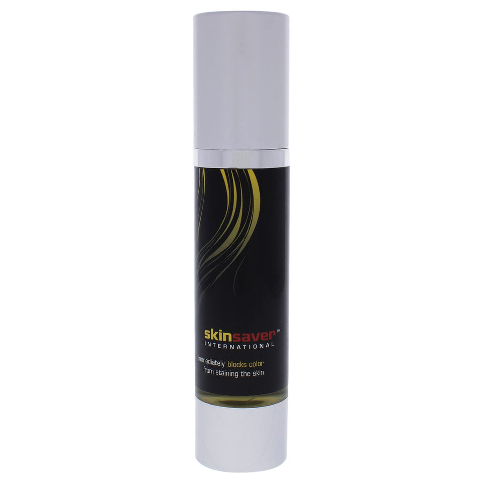 Skinsaver color oil bottle blocks color from skin during dye applications.