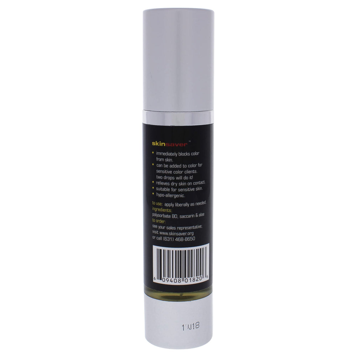 Skinsaver at a salon work station helps keep skin clean during color services.
