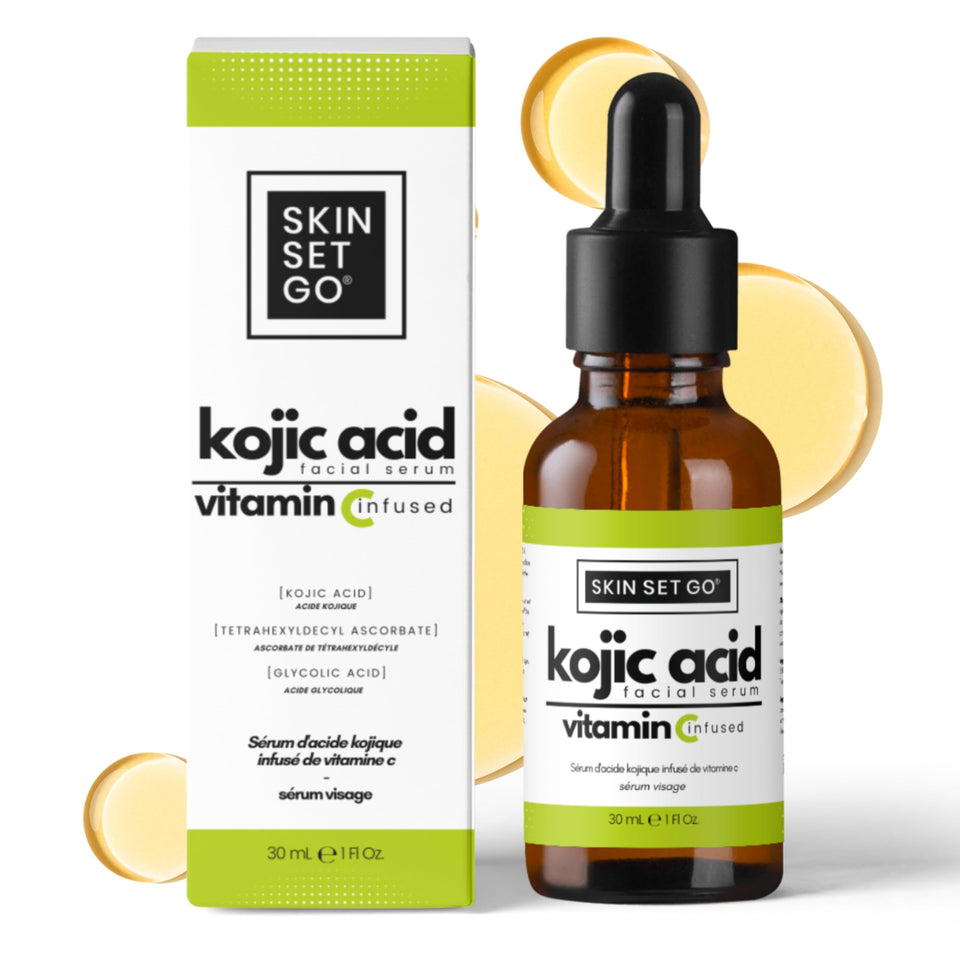 Skin Set Go Kojic Acid Serum bottle front for lightweight daily use