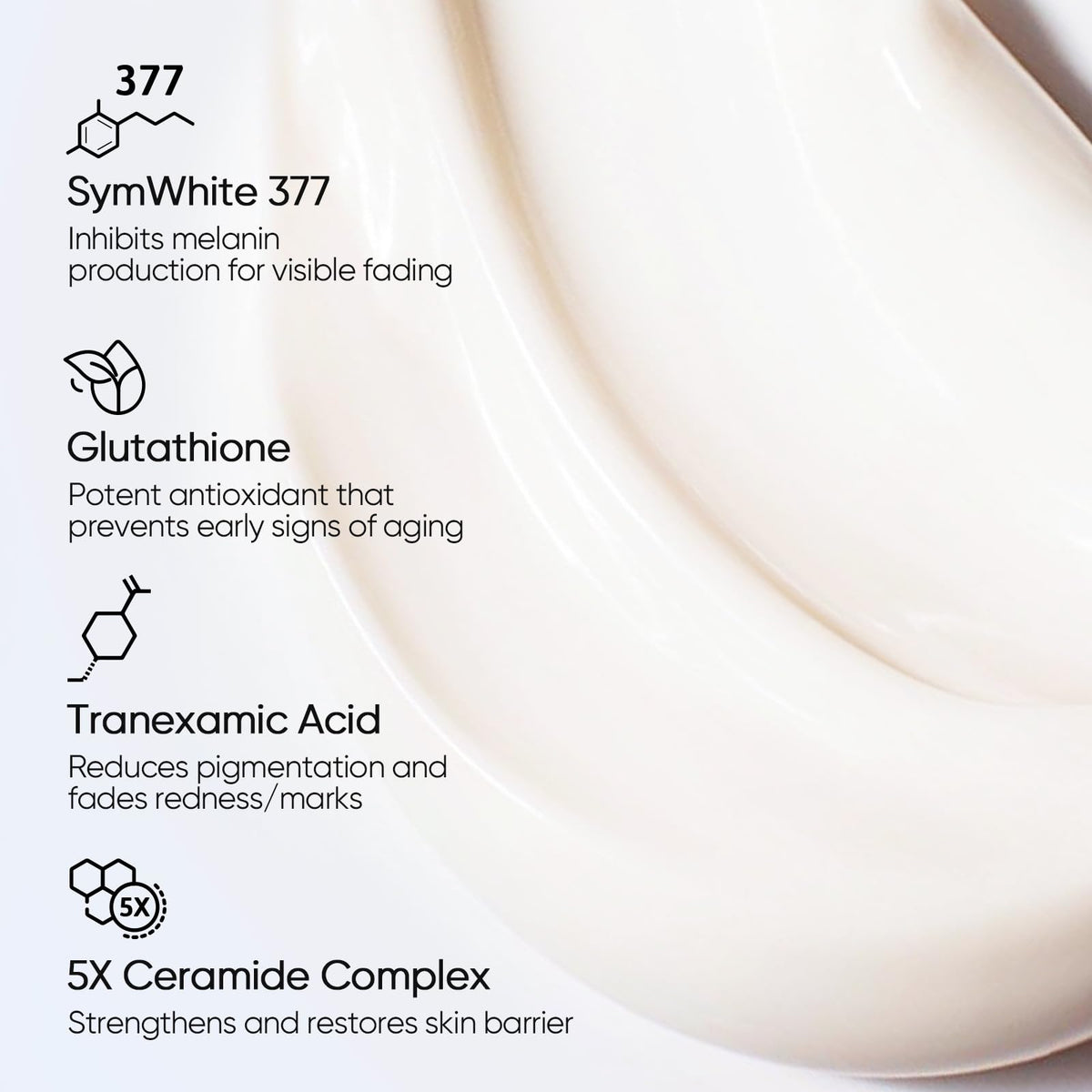 Ceramide balance visual emphasizes barrier support for hydrated, resilient skin